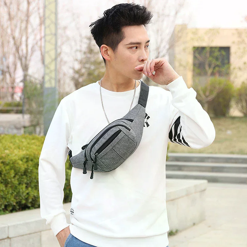 الرجال الخصر حزمة النايلون الرياضة فاني أكياس الصبي قطرة الساق أكياس الورك بوم حقيبة بحزام السفر ركوب الدراجات النارية Crossbody محفظة الحقيبة #6