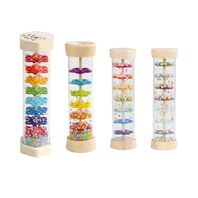 أداة تعليمية للأطفال من أورف - خشخيشة صوت المطر للأطفال من عمر 6 إلى 8 أشهر