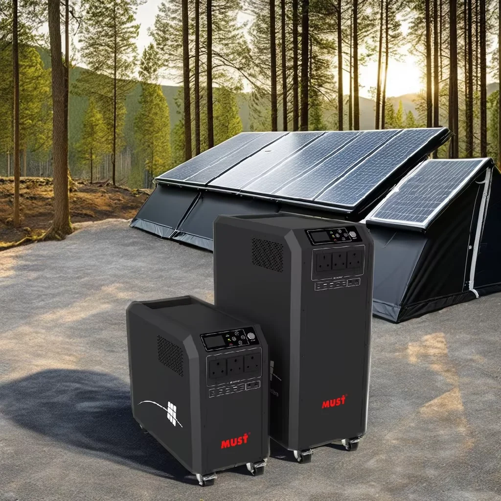 

Portable 2000W Solar Power Station Must Essential Outdoor Battery Power Generator with 230V for Home Use US Plug Type