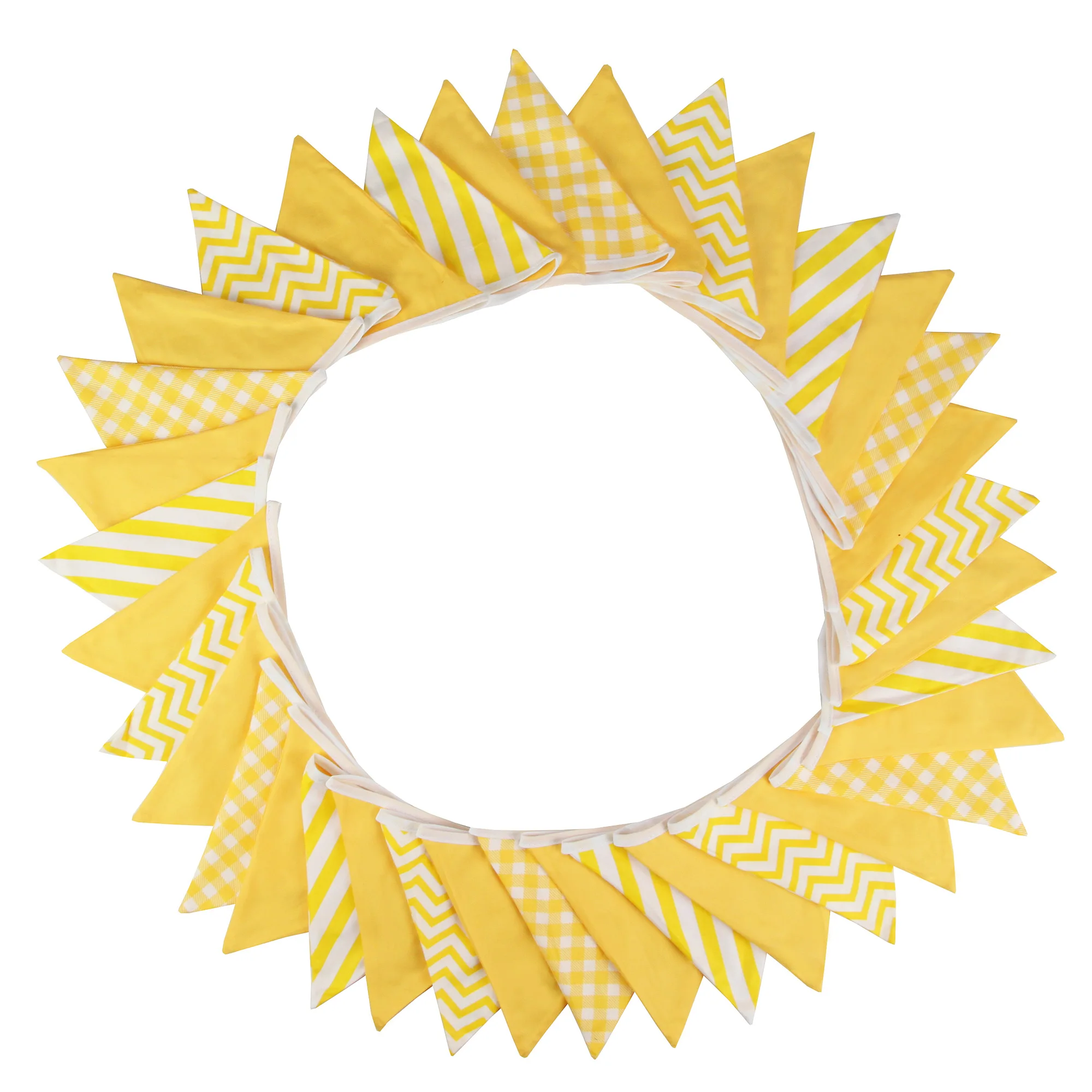 Neue 10 mt 36 fahnen Weiß Baumwolle Spitze Stoff Bunting Flags Hochzeit Party Dekoration Banner Hause Braut Dusche Bunting Garland – Detail 30