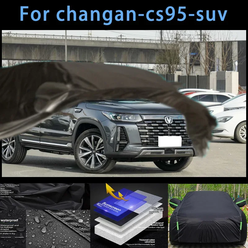 

For changan-cs95-suv Outdoor Protection Full Car Covers Snow Cover Sunshade Waterproof Dustproof Exterior Car accessories