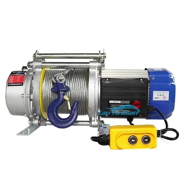 

60HZ wire rope 120v winch with wireless remote