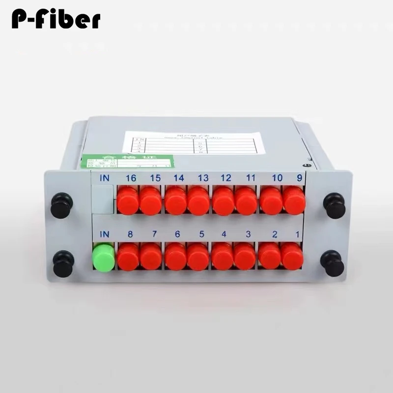 5pcs 1*16 FC/APC optical fiber splitter FC UPC1x16 plug in FTTH round connector fiber optic coupler LXG coupler