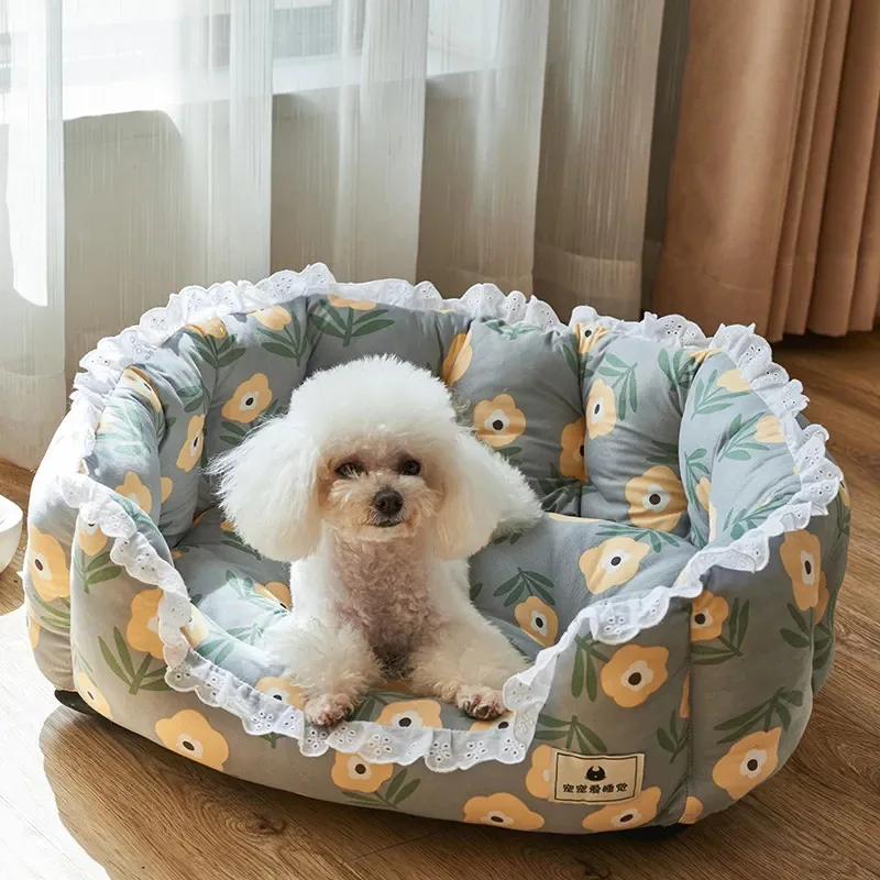 Pet Dog Bed Nest Cashmere Warming Hot Dog Bed House Soft Lounger Nest Dog Baskets Winter Plush Kennel For Cat Puppy Supplies