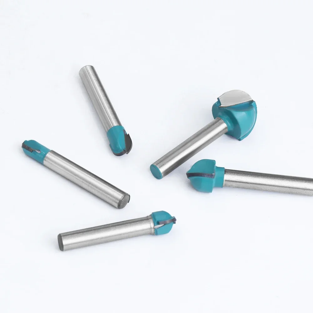 AURWOF 1 Stück 6mm Schaft Rundkantenfräser, Hartmetallbestückter Holzbearbeitungs-Nutenfräser für Frästisch & CNC, 6x6/8/18mm – Detail 4