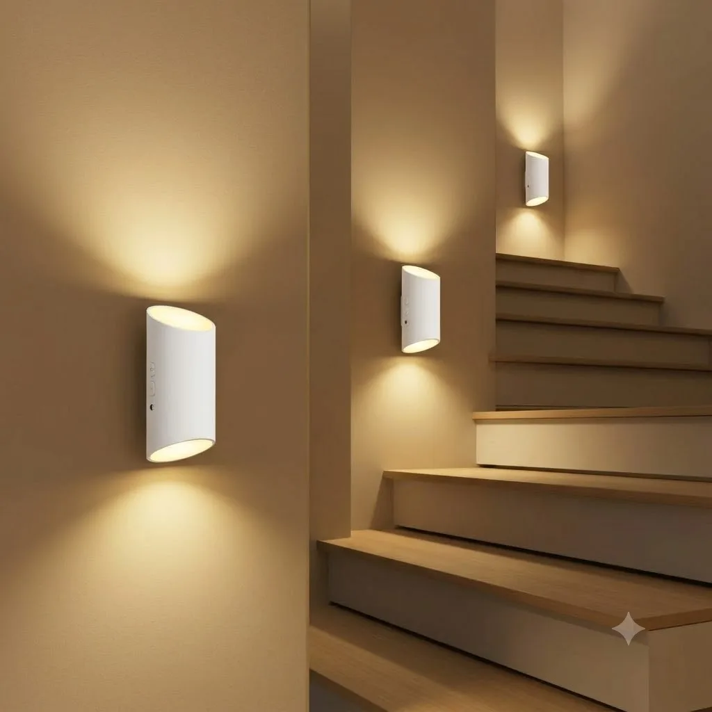 

1/2pcs EU-Plug 3000K Warm White Night Light Motion Sensor Dusk to Dawn Sensor 7 Levels Brightness 100LM Night Light for Stairway
