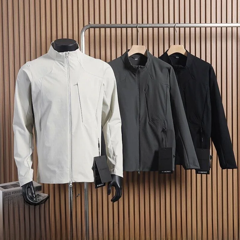 

Мужская уличная куртка софтшелл премиум-класса с 3D-кроем, матовой текстурой, на молнии, с длинными рукавами, стандартный крой, весна-осень