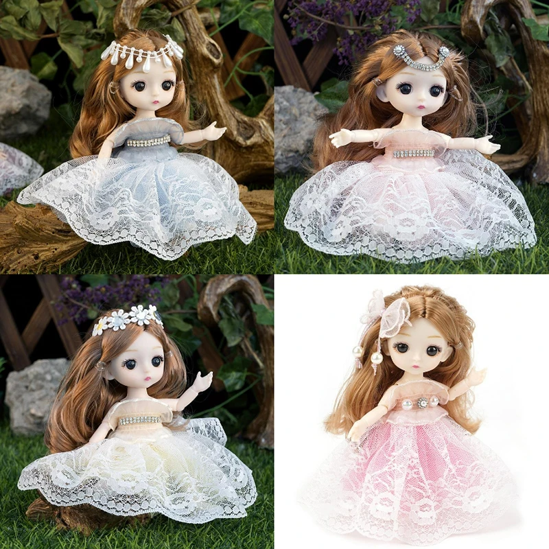 Caliente 18CM creativo lindo boda princesa articulado muñecas móviles niñas jugar a las casitas Bjd muñeca juguetes niños vacaciones regalo de cumpleaños