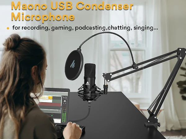 OEM Condenser Microphones Studio Recording Kit USB Microphone Podcast Microfono Live Streaming Gaming Microphones