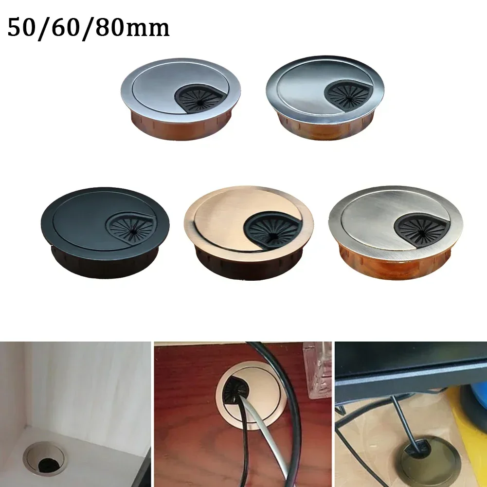 Hide Wires Conduit Hole Plug Pass Cover Tidy Grommet Table Cable Gland Outlet Computer Desk Organizer Port Line Box Office Decor