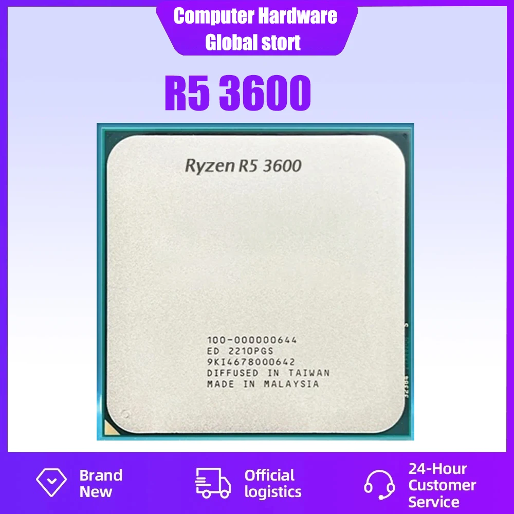 

Ryzen 5 3600 R5 3600 Six-Core Twelve-Thread 3.6 GHz CPU Processor 7NM 100-000000031 65W L3=32M Socket AM4