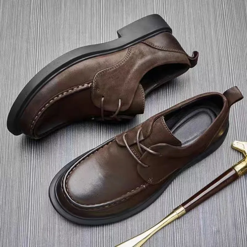 

Vintage Mens Dress Shoes Luxury Genuine Leather Comfortable 2026 Autumn Elegant Outdoor Daily Casual Business Social Shoes Man