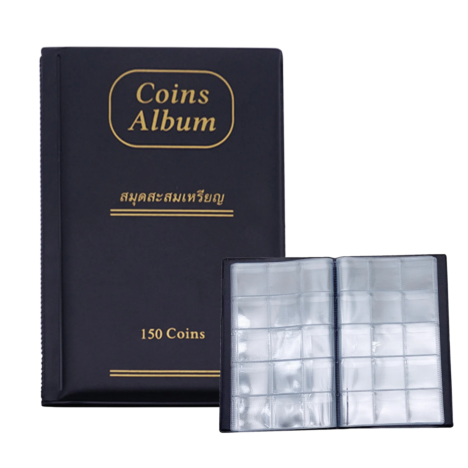 

150 Pocket Practical Coin Collection Album Home DIY Craft Waterproof Brochure Gifts For Collector PVC Accessories Book Supplies