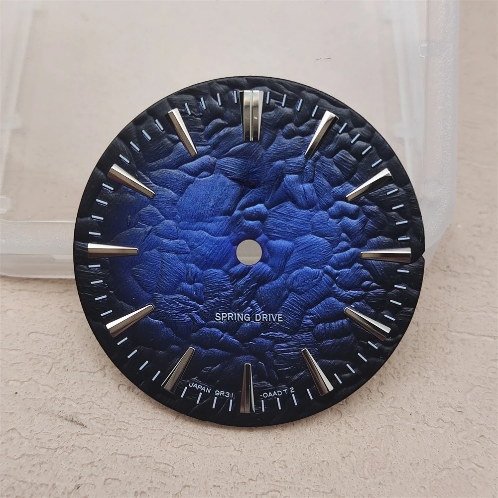 NH35 Stone Texture Dial No Calendar Window 28.5mm GS Dial Diving Watch Accessories for GS Gradient Colored Watch Faces