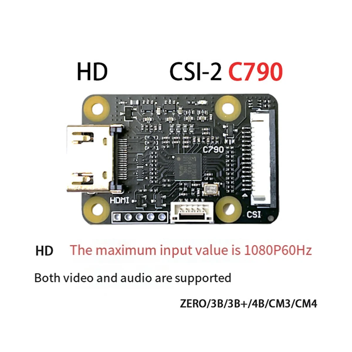 X62A_For Raspberry Pi محول كاميرا HDMI متوافق مع لوحة CSI-2 (A)