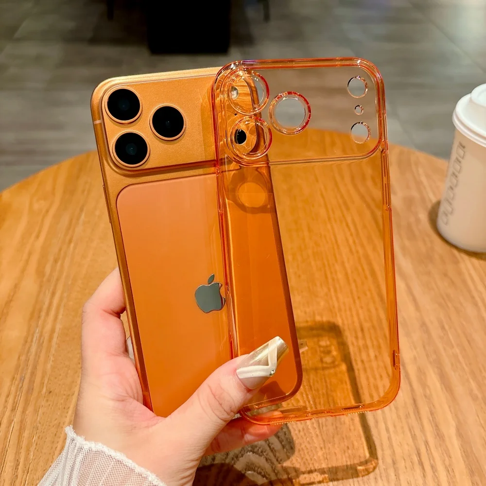 Original HD Transparent PC Zurück Telefon Fall Für iPhone 17 Air 17 Pro Max 16 15 14 13 12 11 Pro max Volle Stoßstange Präzision Loch Abdeckung