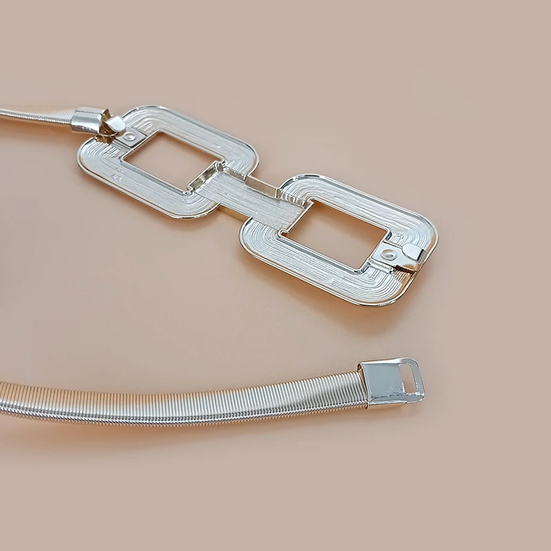 موضة الذهب حزام على شكل سلسلة الإناث الخصر قابل للتعديل مصمم أحزمة للنساء جودة عالية العلامة التجارية الفاخرة فاسق فستان معدني حزام الخصر #4