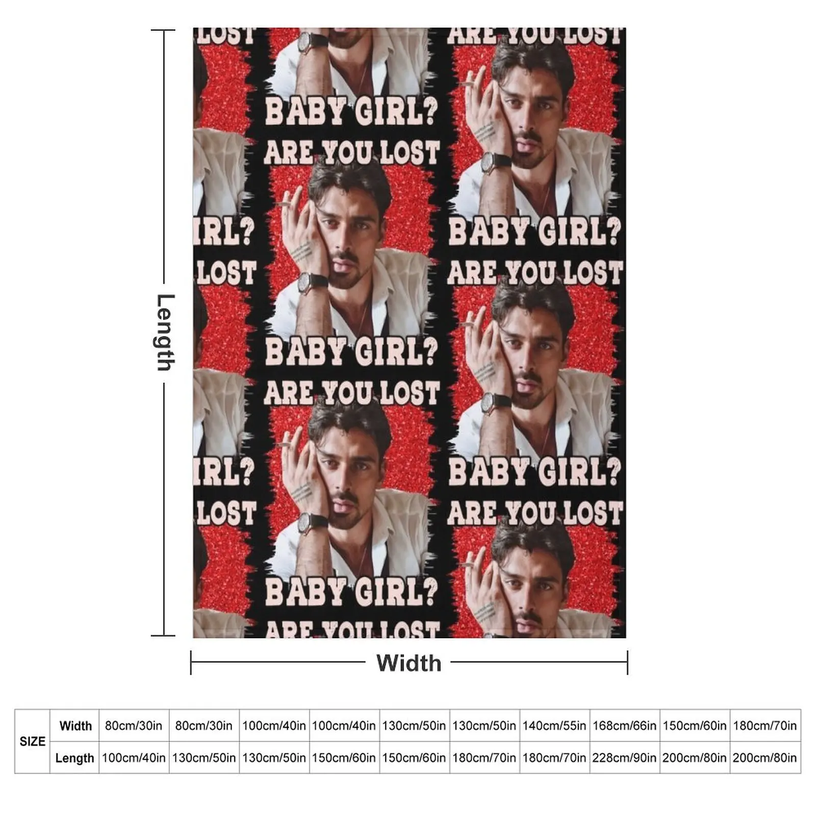 Are you lost baby girl cute funny Netflix 365 dni days massimo movie Laura Poland Throw Blanket Multi-Purpose Blankets