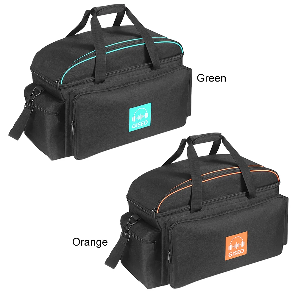 فواصل السفر DJ كابل حقيبة سعة كبيرة DJ حقيبة الموسيقار حقيبة مع 4 انفصال لمعدات وحدة تحكم DJ وملحقاتها