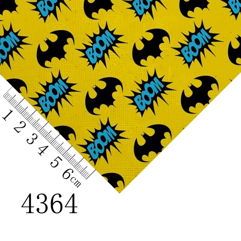 A4 20*33CM Cartoon batman Faux Synthetic Leather sheet  For Earring Bags Bow DIY Craft material 4364