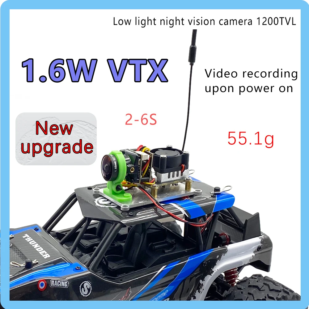 

SLONWAKE FPV 5.8G 48CH 1600mW adjustable vtx transmitter camera 1200tvl cemera 55.1g camera freestyle drone quadcopter model