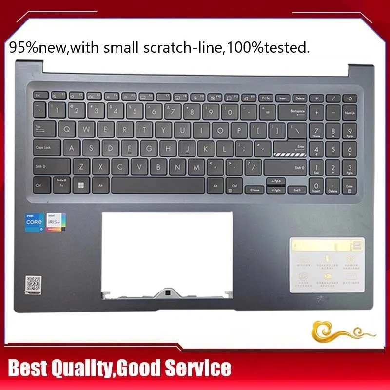 

95%New keyboard For ASUS Vivobook 16 K16X M1603Q X1603Z X1603 M1603 Palmrest US keyboard Upper cover,Dark blue
