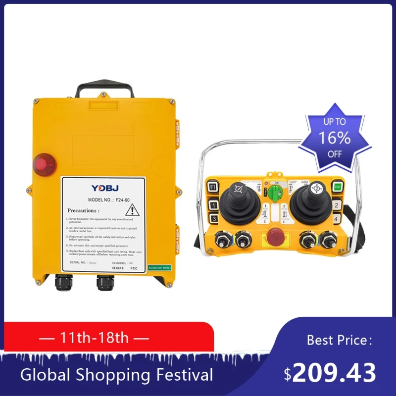 

1908 Эксклюзивная цена Оригинальный беспроводной промышленный пульт дистанционного управления Электрическая таль 1 передатчик + 1 приемник F24 922