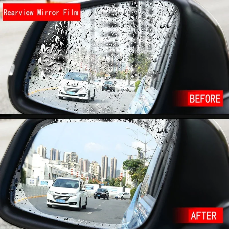 

2PCS 95x95/110x150mm Car Sticker Rainproof Clear Film For Protective Anti Fog Waterproof Auto Sticker Accessories wholesale