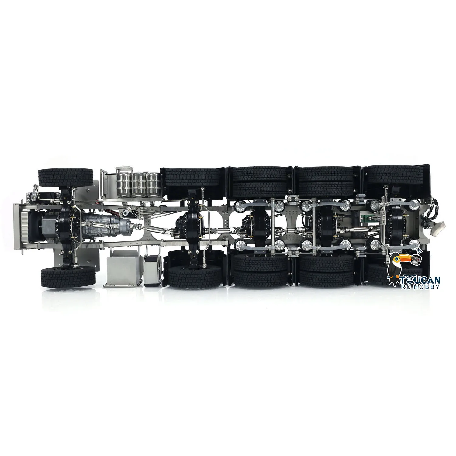 

10x10 1/14 Finished Metal Chassis Air Suspension 3 speed Transmission for Toys RC Tractor Truck Remote Control Car TH23732