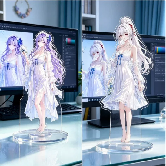 10CM Anime Wuthering Waves Hiyuki Acrylic Stand Figure Model Plate Cosplay Collection Desktop Decor Gifts XYZ