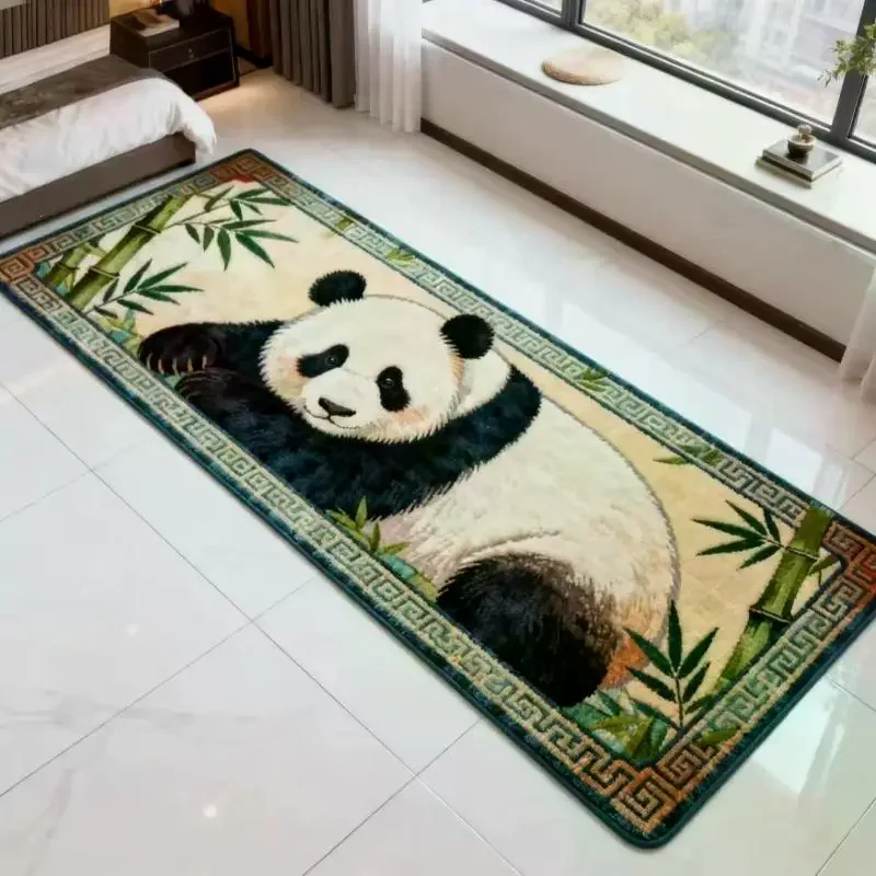 Tiger Shaped Fluffy Area Rug Thick Plush Non Slip Backing Soft Floor Carpet for Kids Room Bedroom Home Use