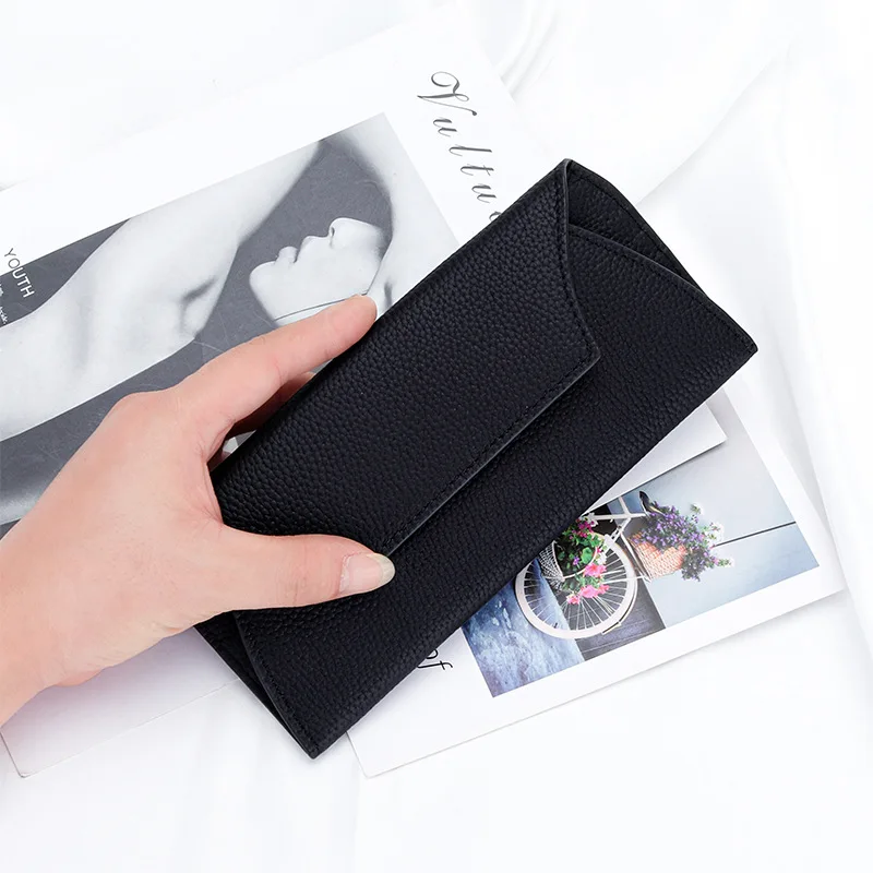 

2025 On Sale Korean Genuine Leather Long Wallet Women New Design Slim Togo Calfskin Money Clip Ins Fashion Ladies Clutches Purse