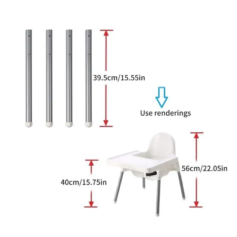 U13F كرسي أطفال مرتفع الساقين قابل للتعديل مقاومة للانزلاق تصاميم الرضع كرسي مرتفع الساقين سهلة التركيب كرسي أطفال الساقين ل #6