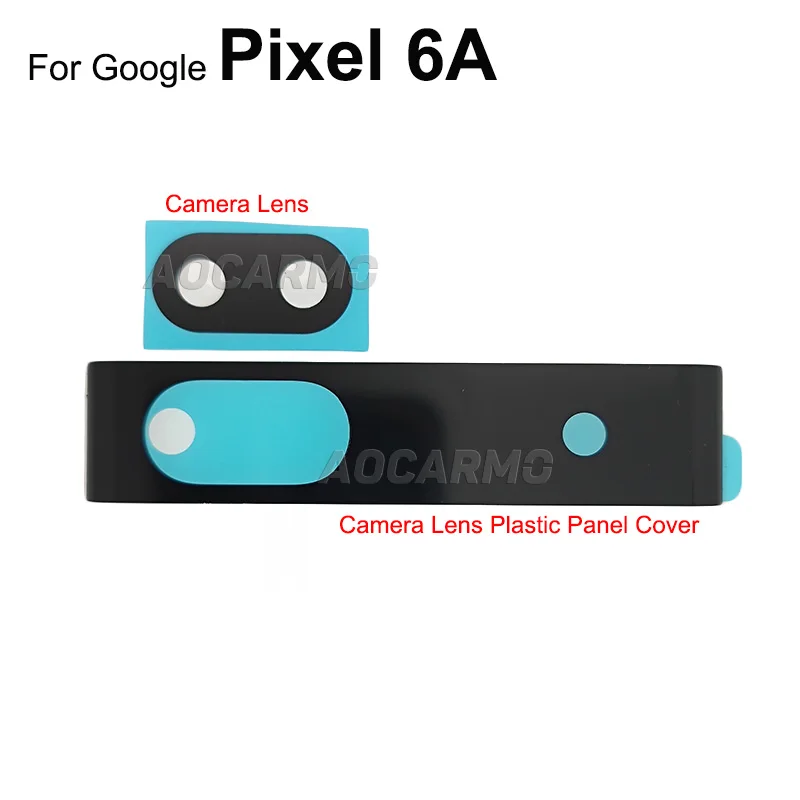 Aocarmo For Google Pixel 6A Rear Camera Lens Glass Back Lens Plastic Panel Cover Cover Replacement Parts