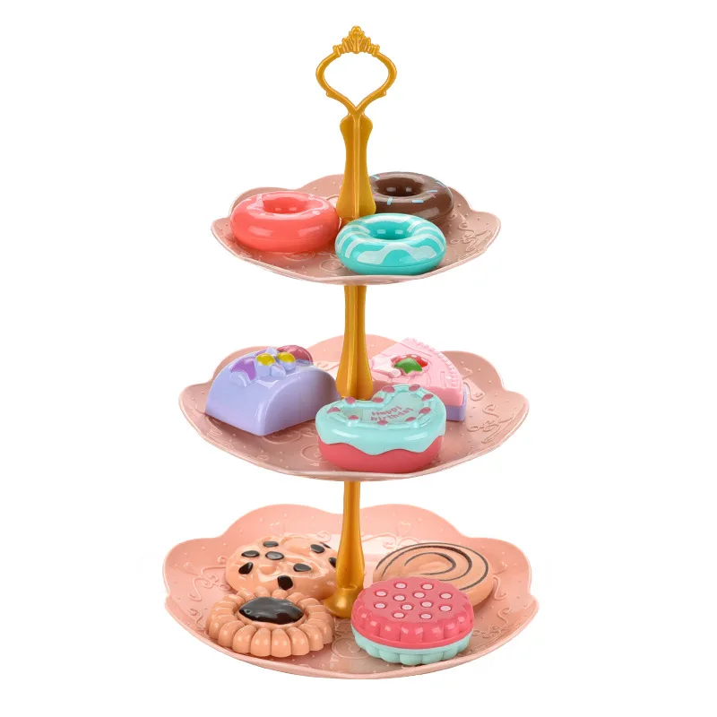 Simulatie Dessert Taart Toren Snacks Combinatie Speelgoed Creatief Plezier Afternoon Tea Meisjes Interactief Spel Speelgoed Kinderen Speelhuis Speelgoed