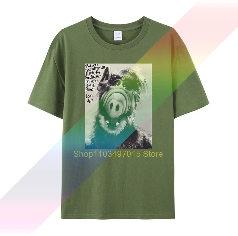 Alf V9, tv show manifesto, 1986, T-SHIRT (BIANCO) tutte le dimensioni S-3XL