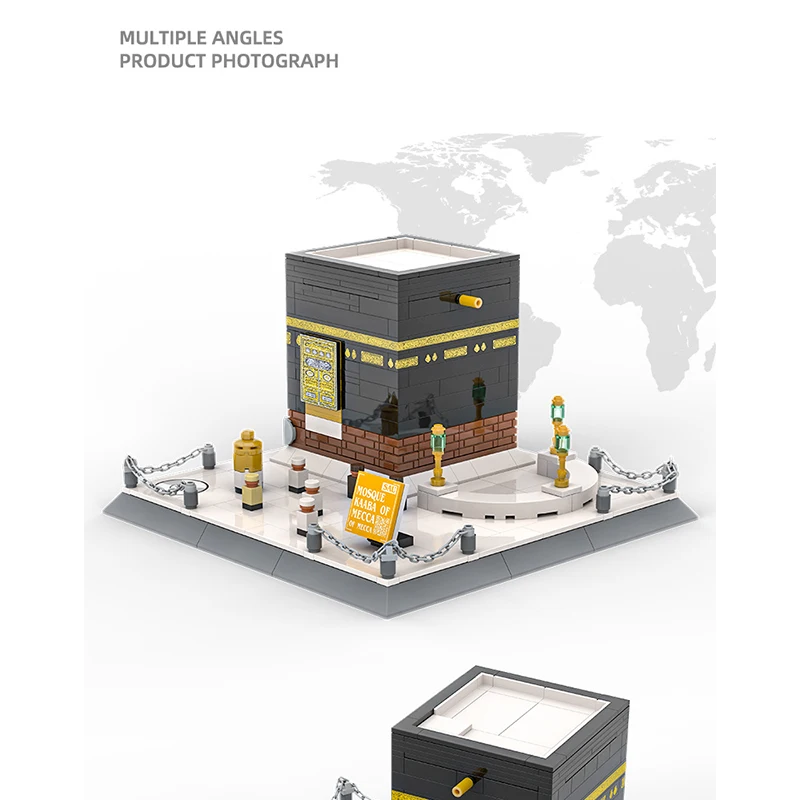 Famous Architecture Mosque Kaaba,Saudi 446PCS Puzzle Building Block Set MOC Bricks Kid\'s Educational Toy 4226