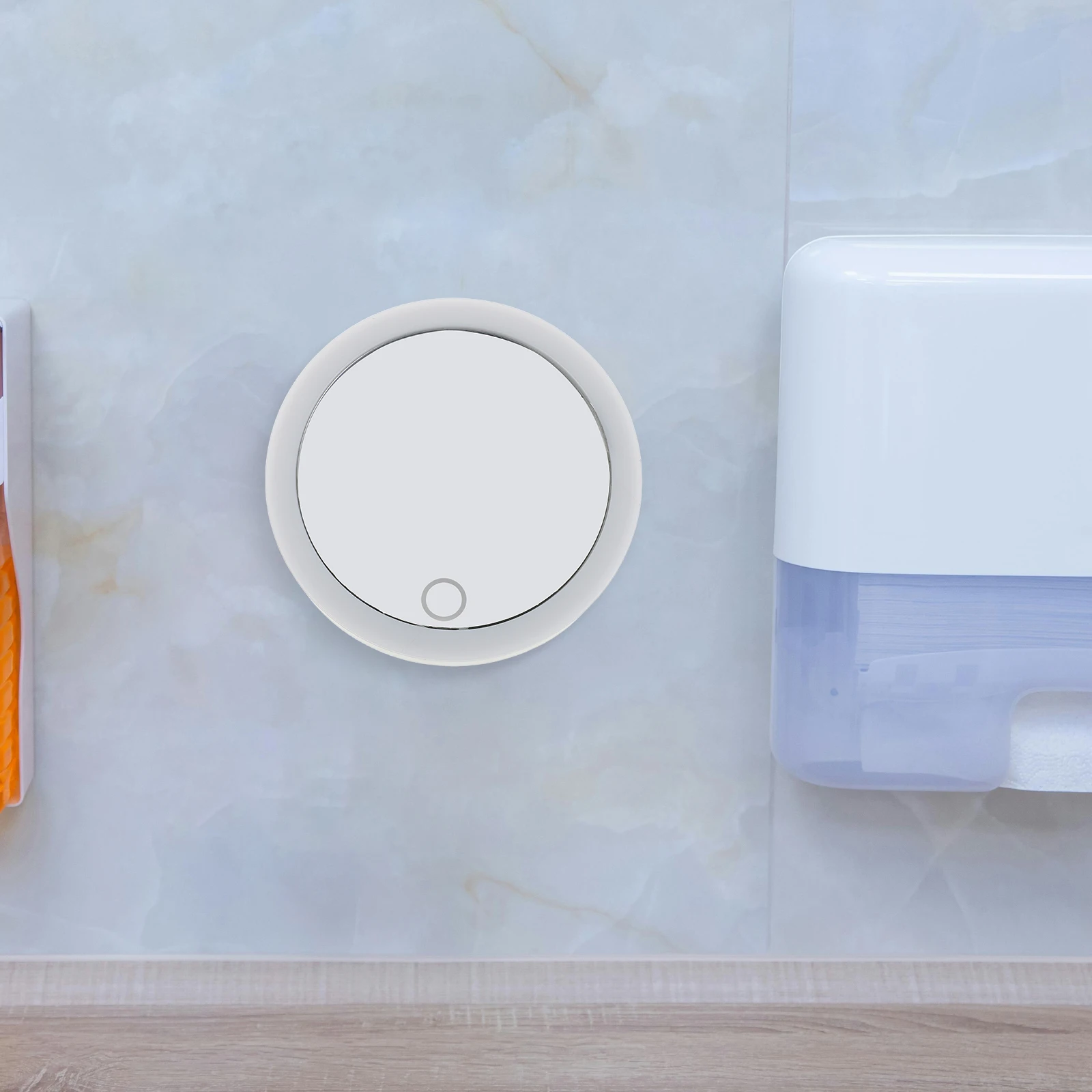 

4 Inch Rechargeable Led Makeup Mirror 10X Magnifying With Triple Suction Cups Lighted Travel Vanity Mirror For Bathroom