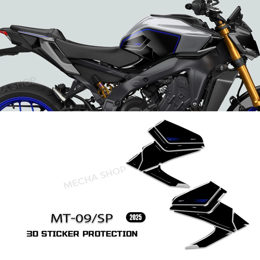 

3D Sticker Protection Kit Knee Pad Decals Side Tank Stickers For MT-09 SP MT 09 /SP 2024 2025