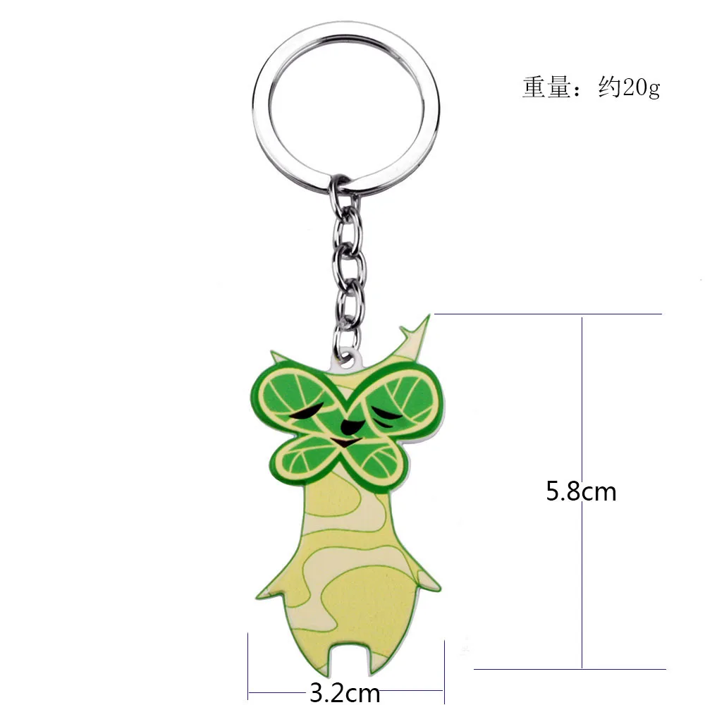 LoZ Tears of the Kingdom Yahaha Prop Pendant Keychain for Men Women Breath of the Wild Korok Race Model Necklace Cosplay Jewelry