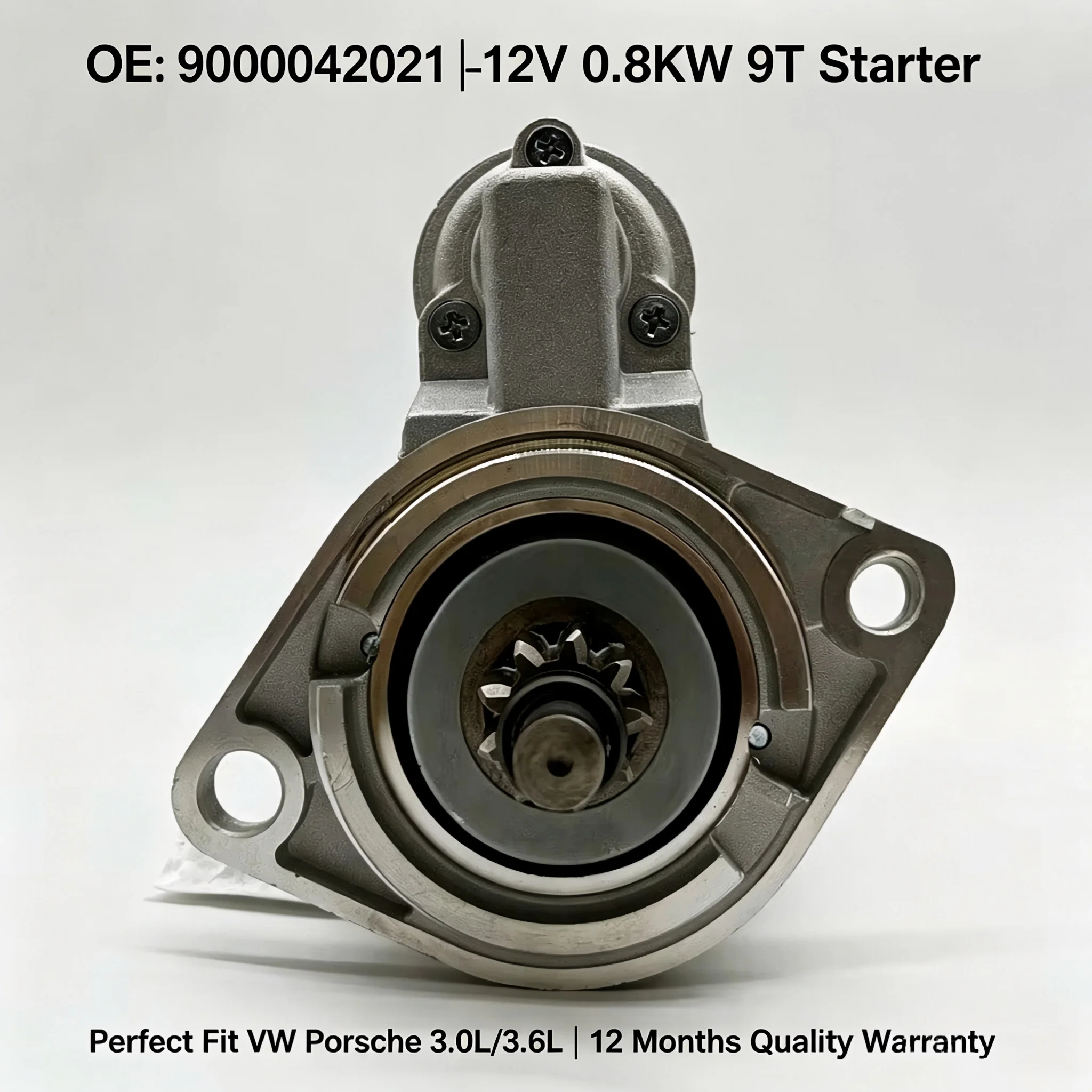 Starter Motor 12V 0.8KW 9T 9000042021 For VW Super Beetle Combi Panel T2 Transporter Karmann Ghia Porsche 914 Air-cooled Engine