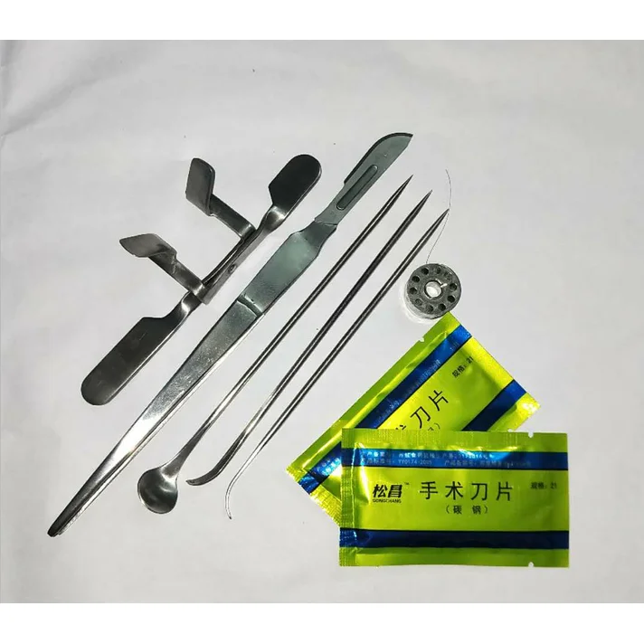 No Postage Line Bird device - complete set of manual surgical tools suitable for chicks of various sizes