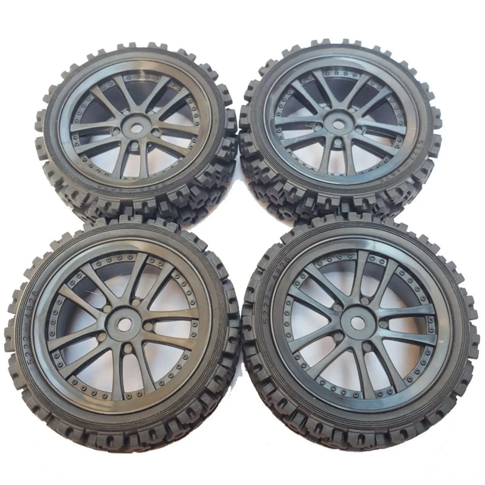 RC Crawler Wheel Hub with Rubber Tire for 1 9 Scale Racing Truck Off Road Beadlock Style Assembly and Grip