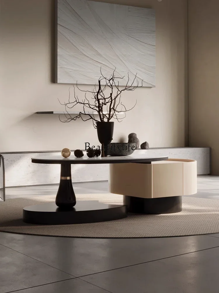 

FG17Light luxury modern home retractable small apartment size coffee table combination designer special-shaped coffee table