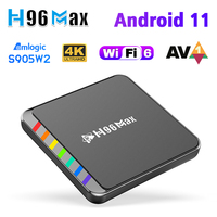 H96 Max W2 Smart TV Box Android 11 S905W2 4GB 32GB 64GB AV1 Quad Core WIFI6 4K Set Top Box Media Player TV Box