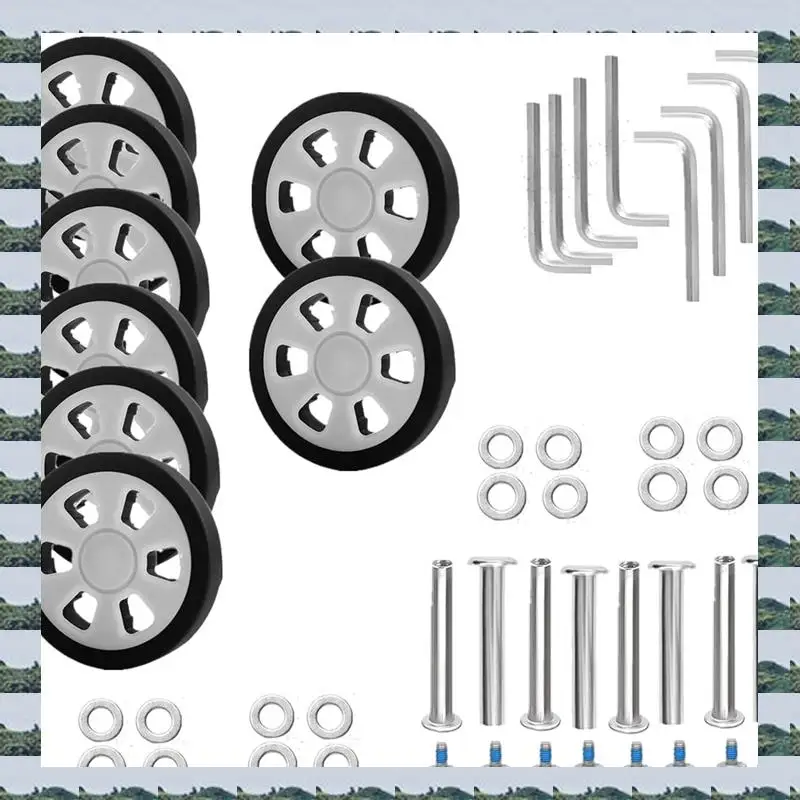 

ABQR 8 шт. сменные колеса для багажа, диаметр 2,16 дюйма/55 мм, толщина 0,47 дюйма/12 мм, устойчивые резиновые бесшумные ролики, аксессуары для багажа B