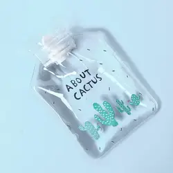 1pcs Portable Safe Hot Water Bag Cute Girl Heart Relaxing Transparent Warm Water Bottle Household Mini PVC Material Hand Warmer