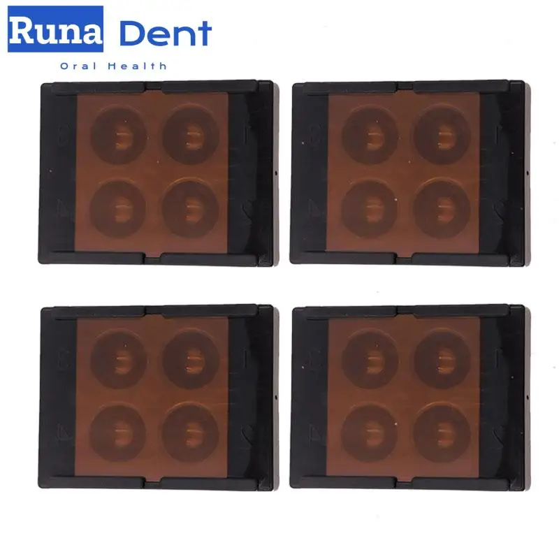 4 Holes Dental Veneer Storage Box - Teeth Patch Shading Light Case, Denture Retainer Molar Box for Travel & Home Use