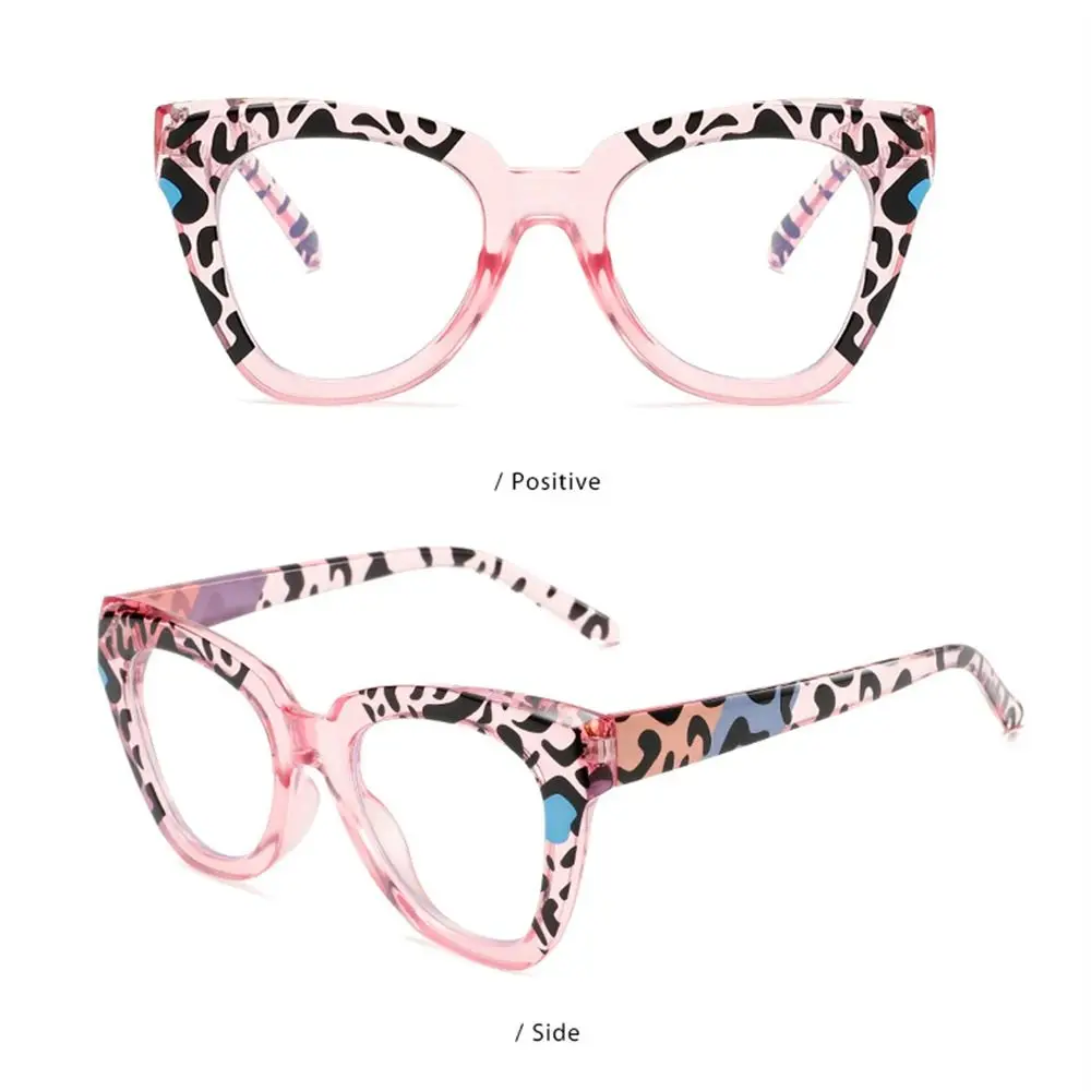 Fashionable Anti Blue Light Computer Glasses Ultra-light Big Myopia Glasses Frame Transparent Vision Care for Women Girls