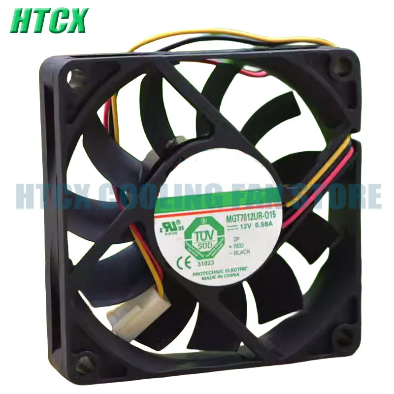 

Новый MGT7012UR-O15 DC24V 0.58A Трехконтактный квадратный Вентилятор охлаждения 70x70x15 мм
